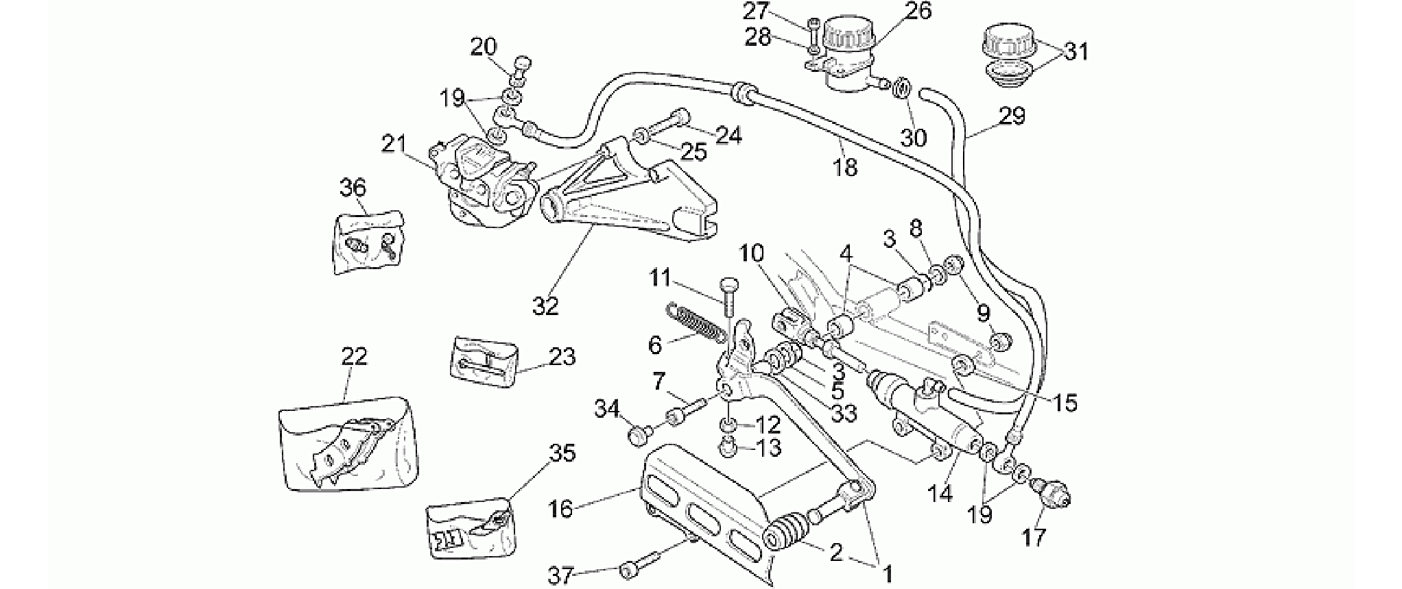 Rear brake system