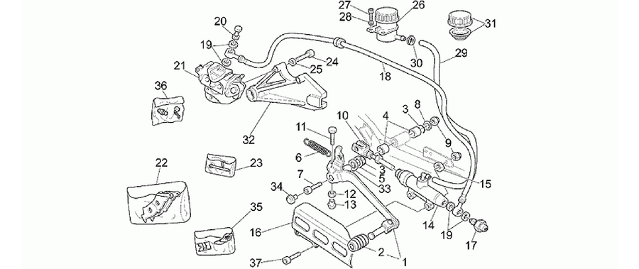 Rear brake system