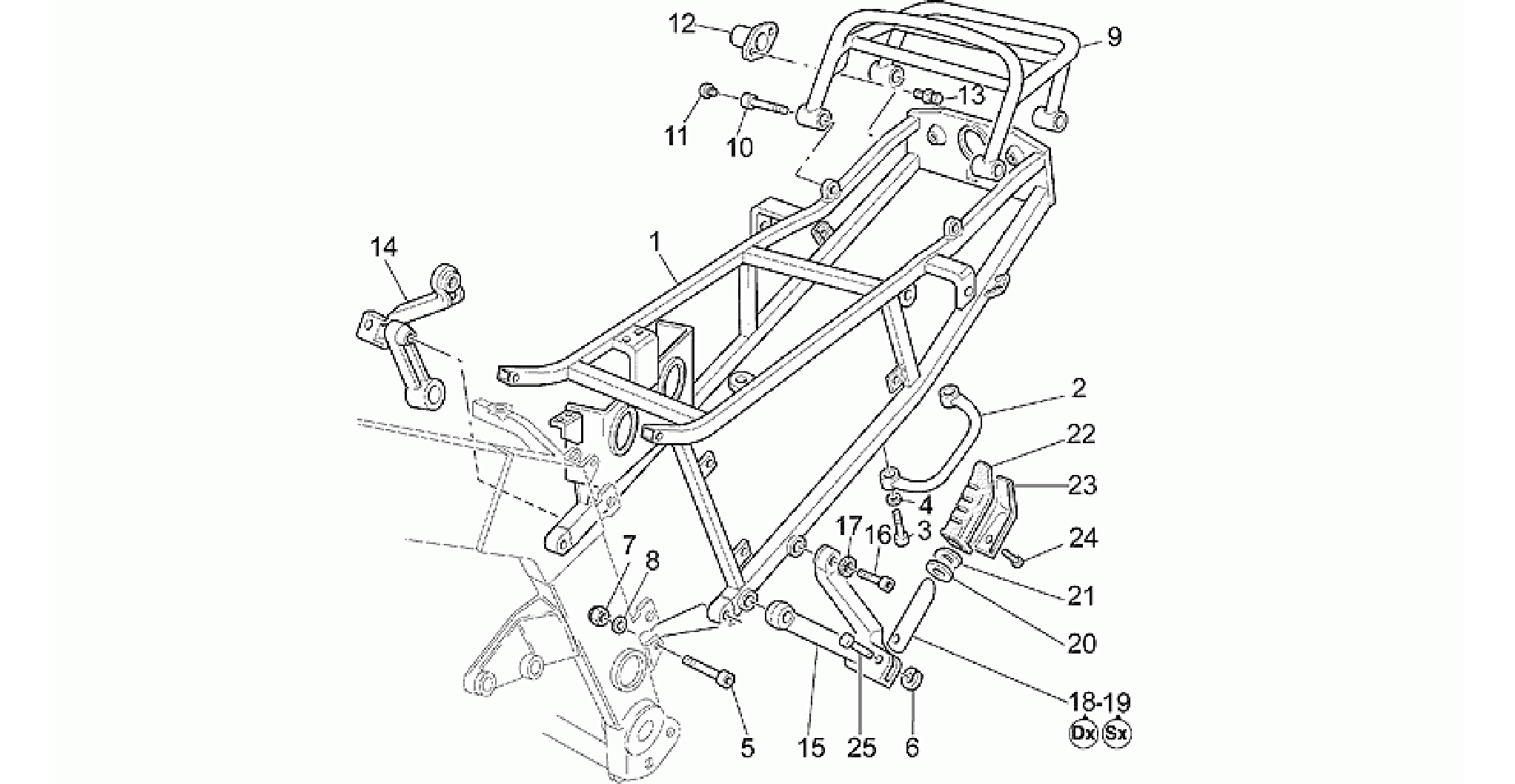 Rear frame
