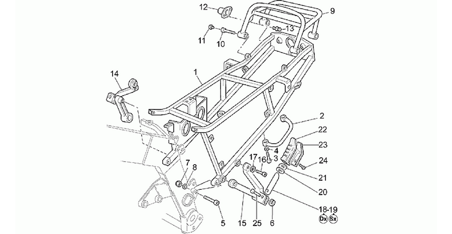 Rear frame