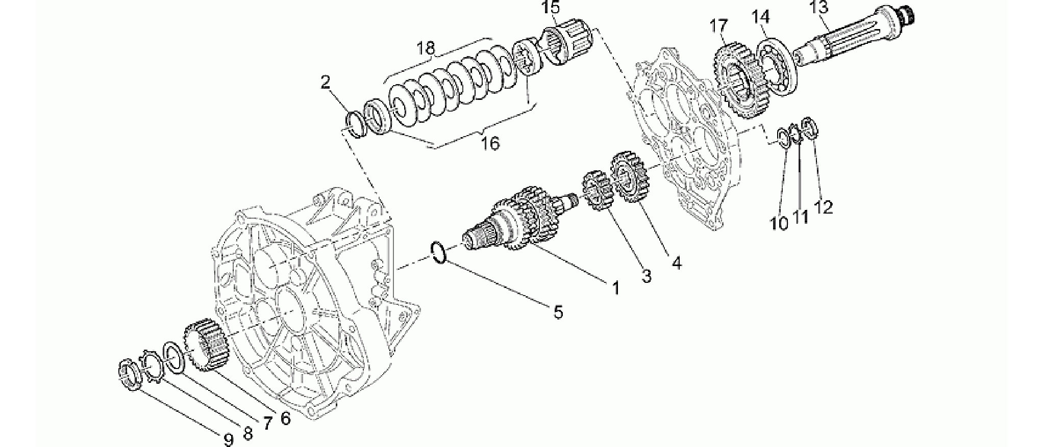 Primary gear shaft