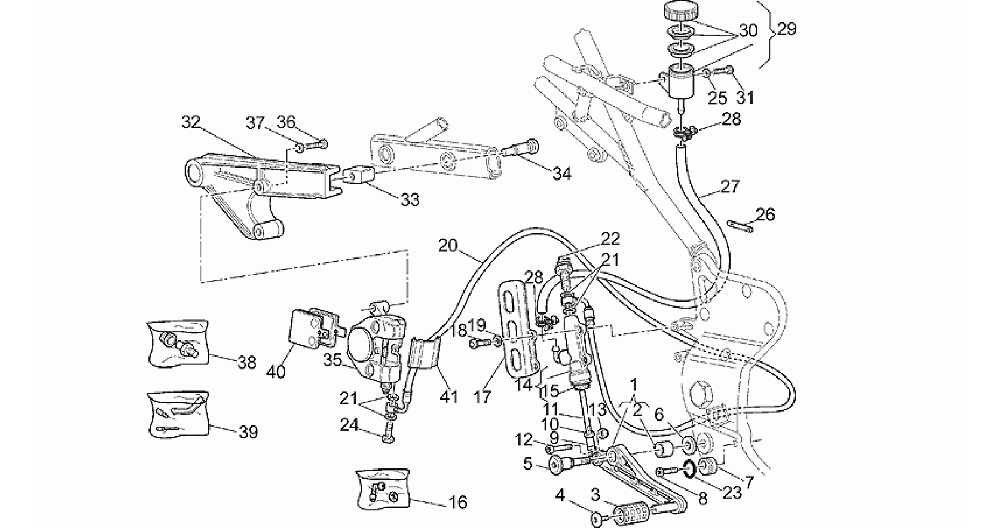 Rear brake system