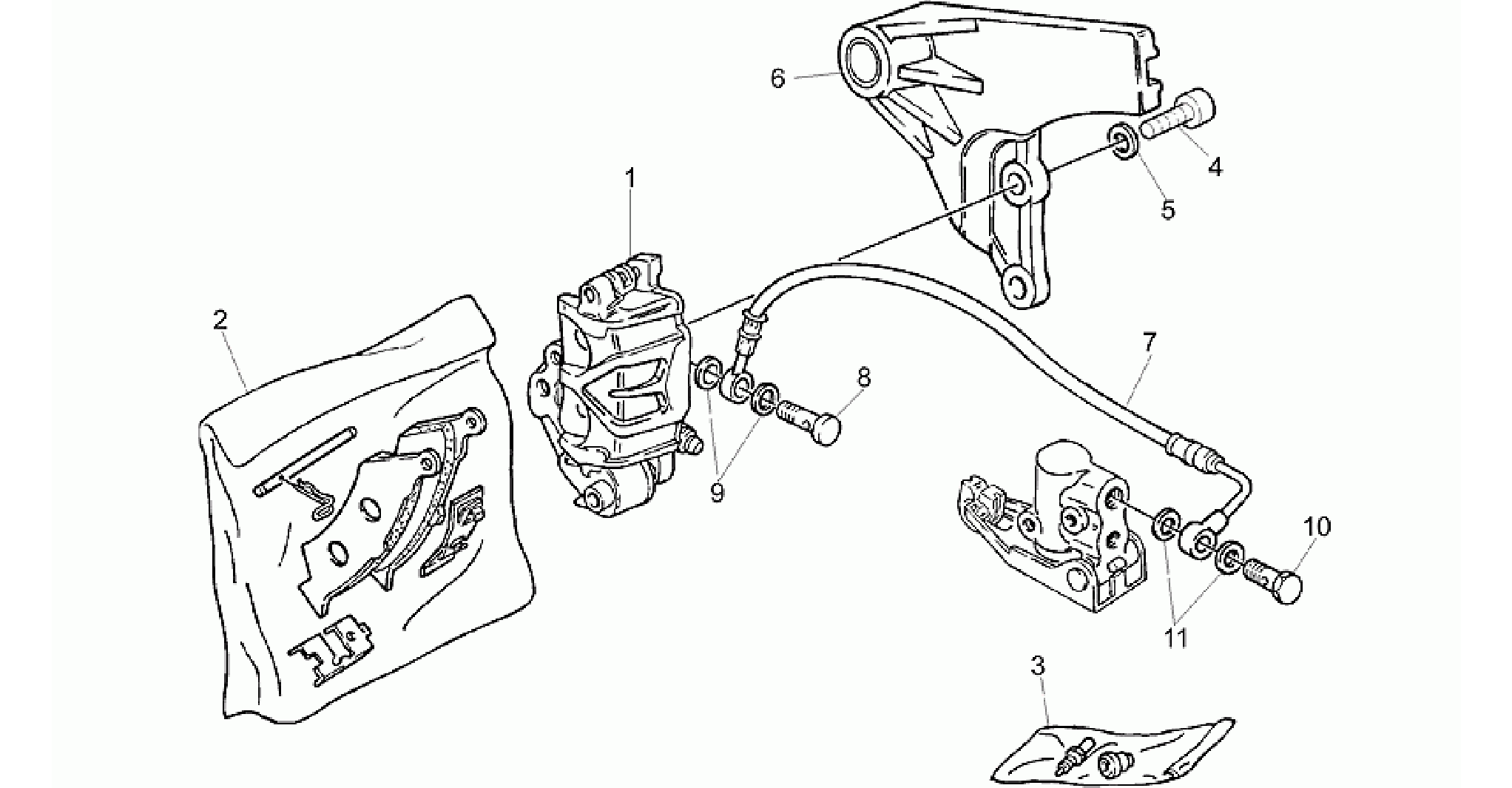 Rear brake caliper