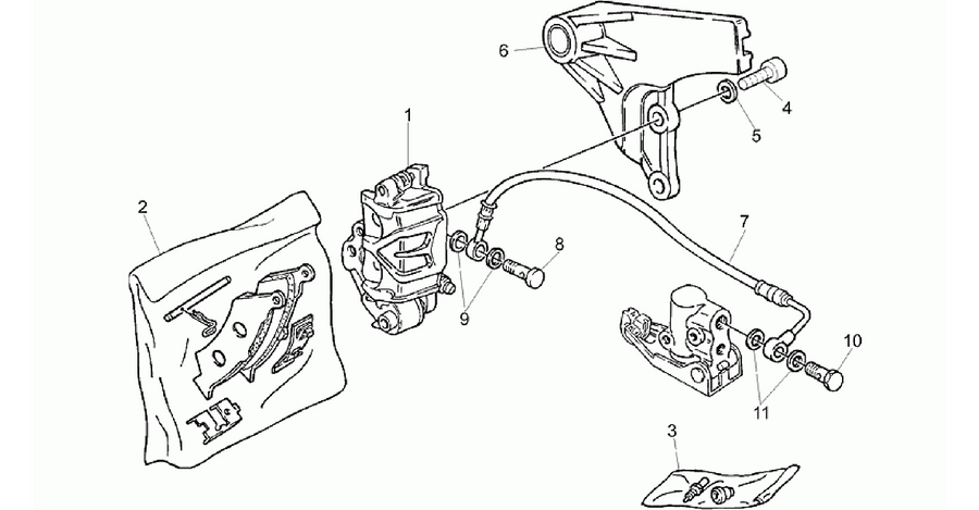 Rear brake caliper