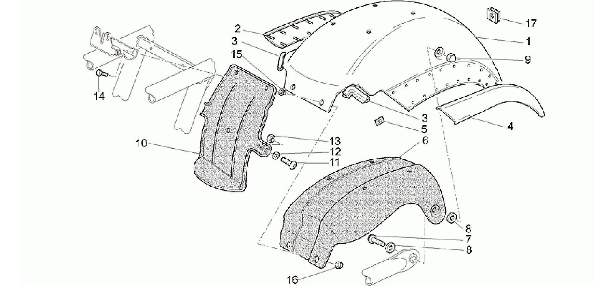 Rear mudguard