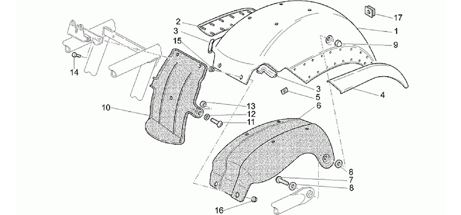 Rear mudguard