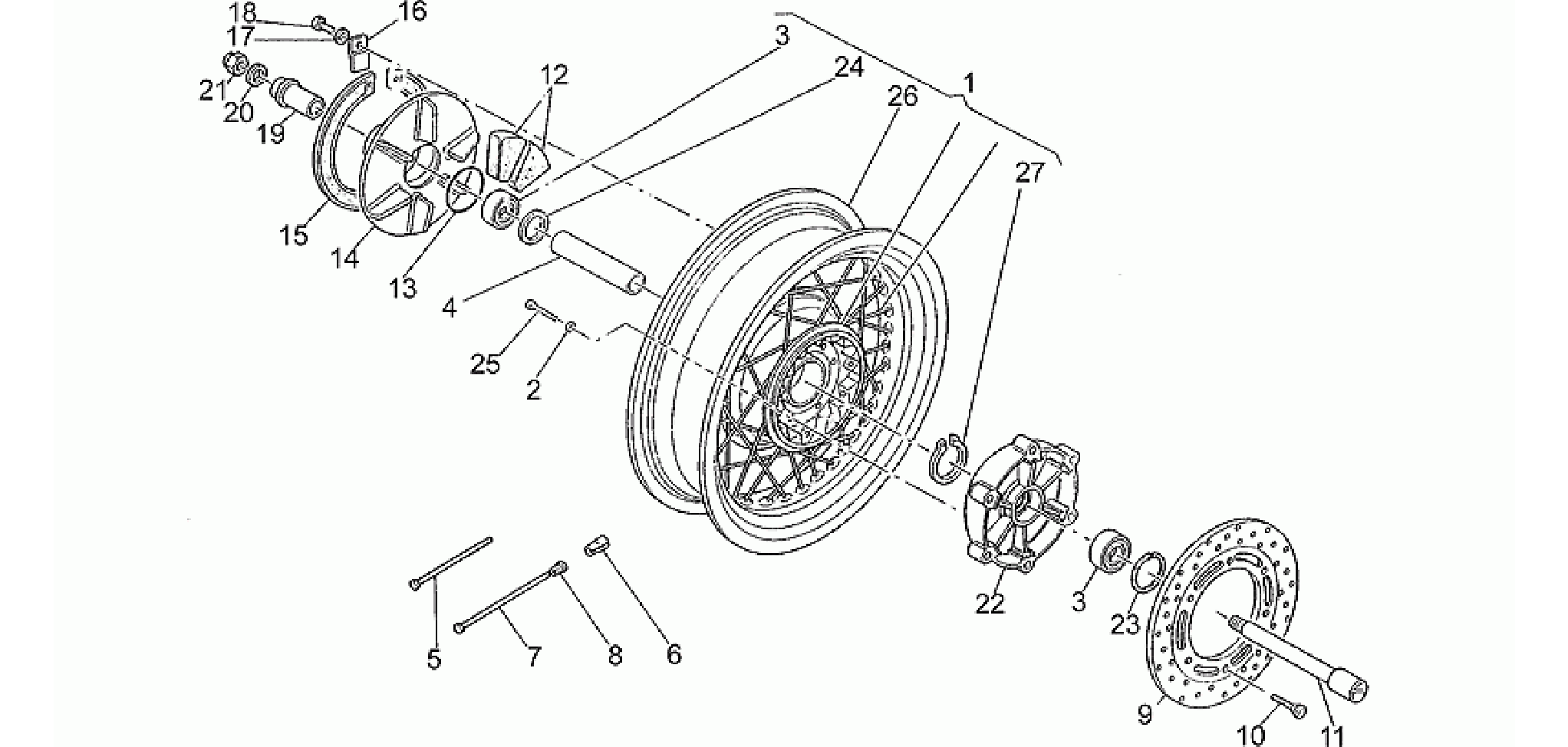 Rear wheel KD131645>