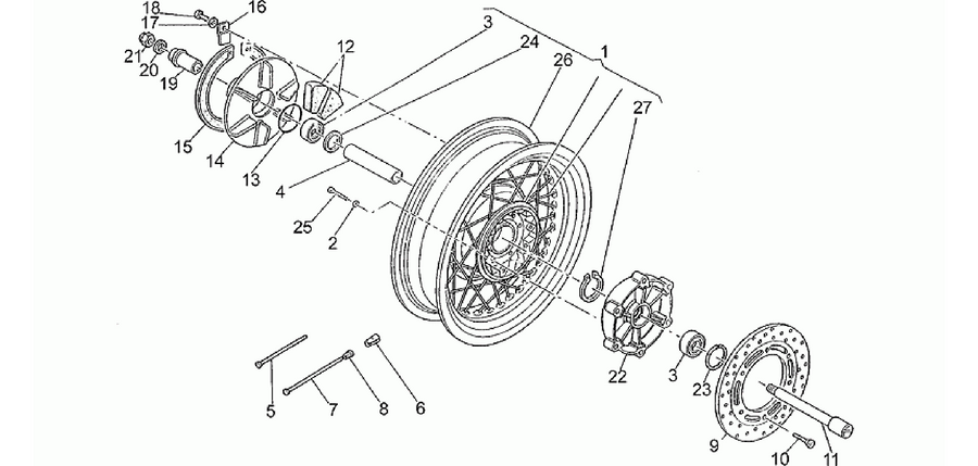 Rear wheel KD131645>