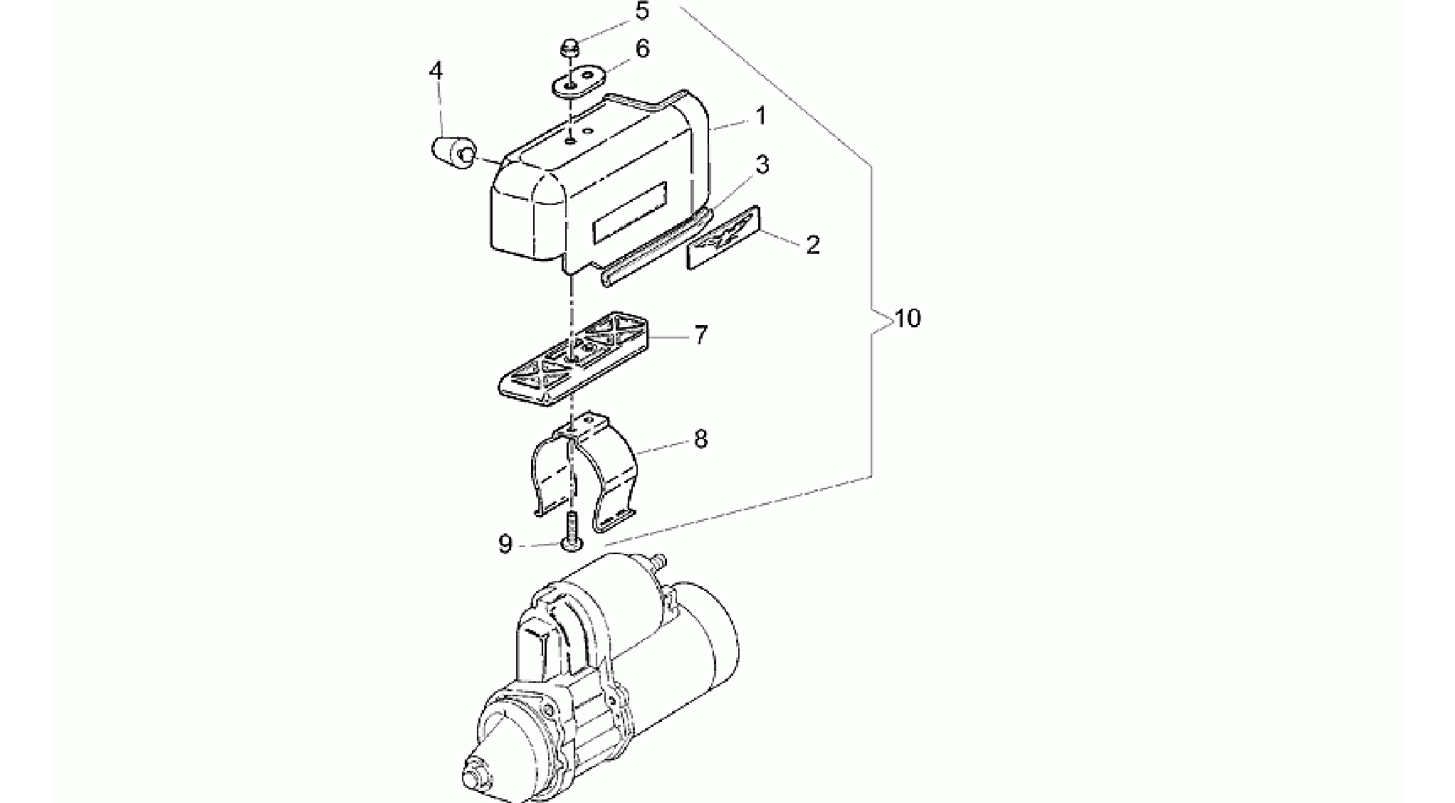 Starter motor cover
