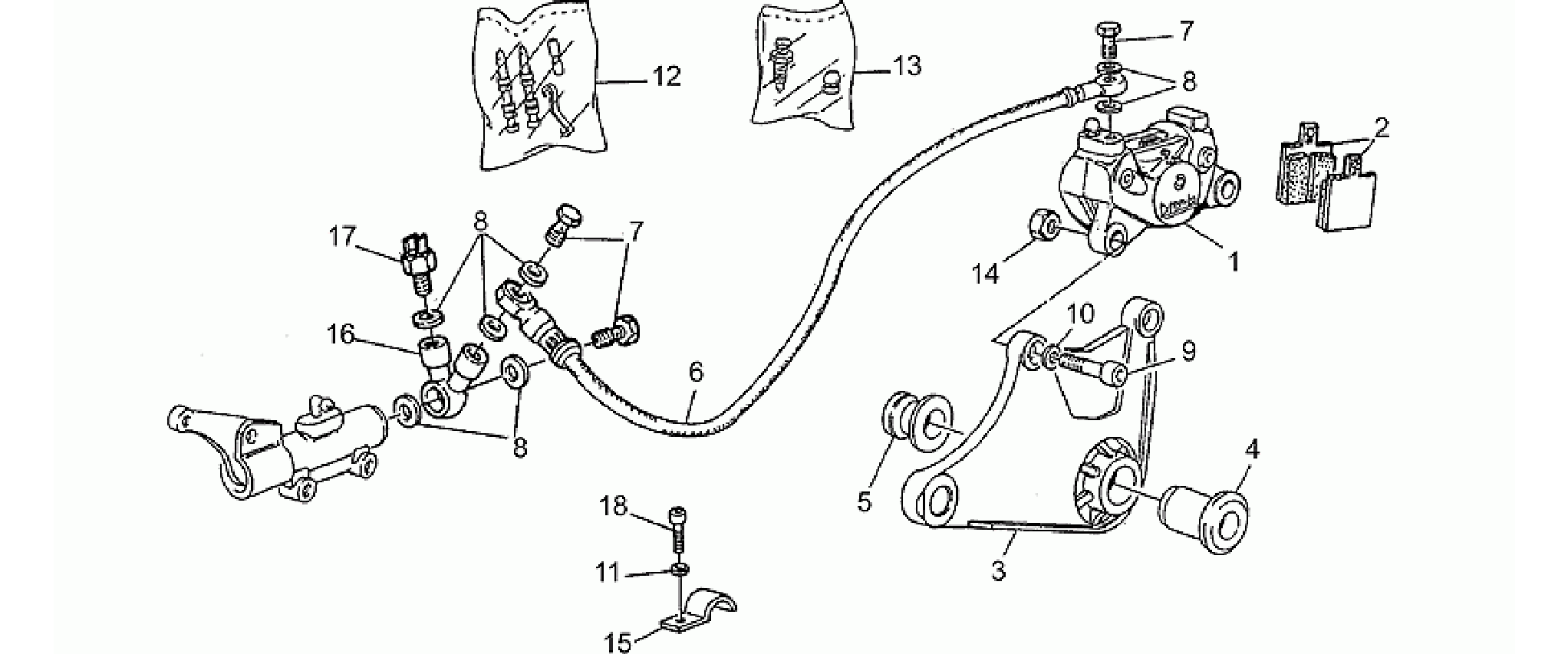 Rear brake caliper