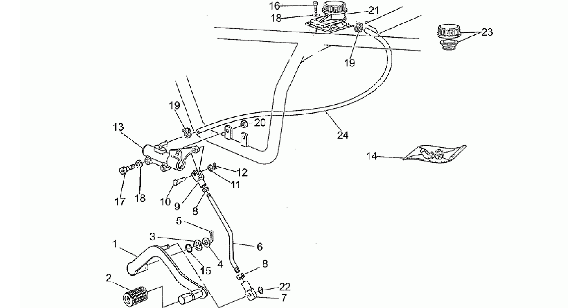 Rear master cylinder
