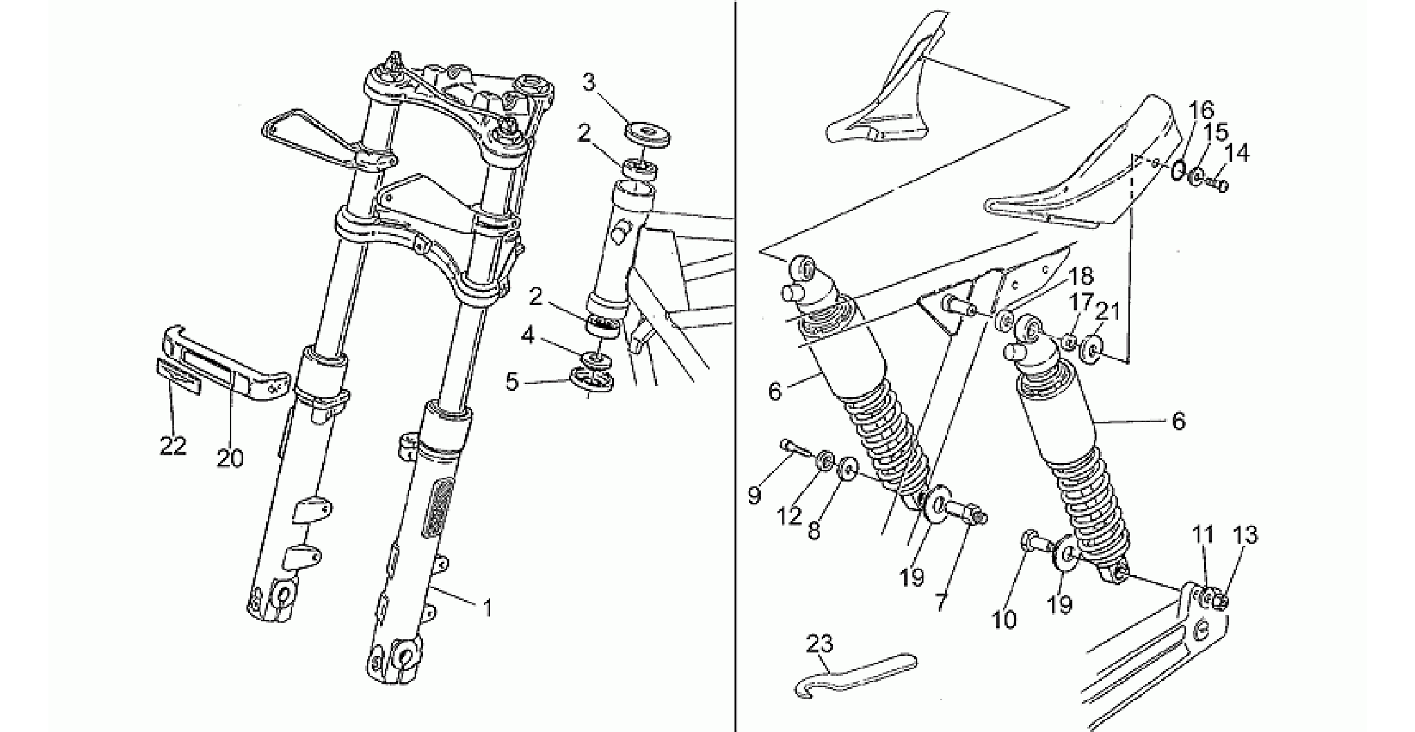 Front/rear shock absorber
