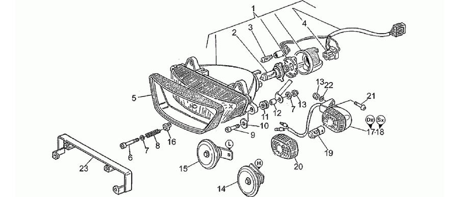 Headlight-Horn