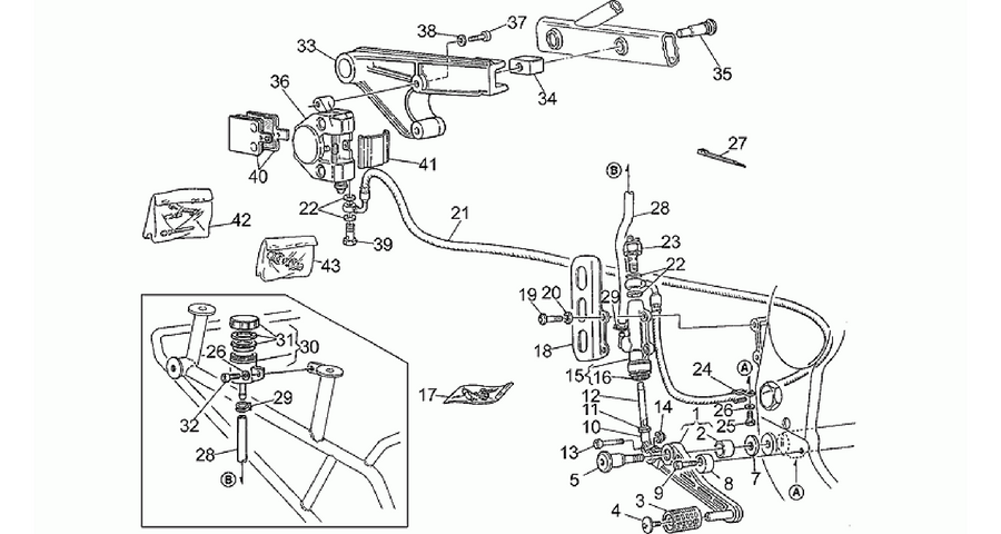 Rear brake system