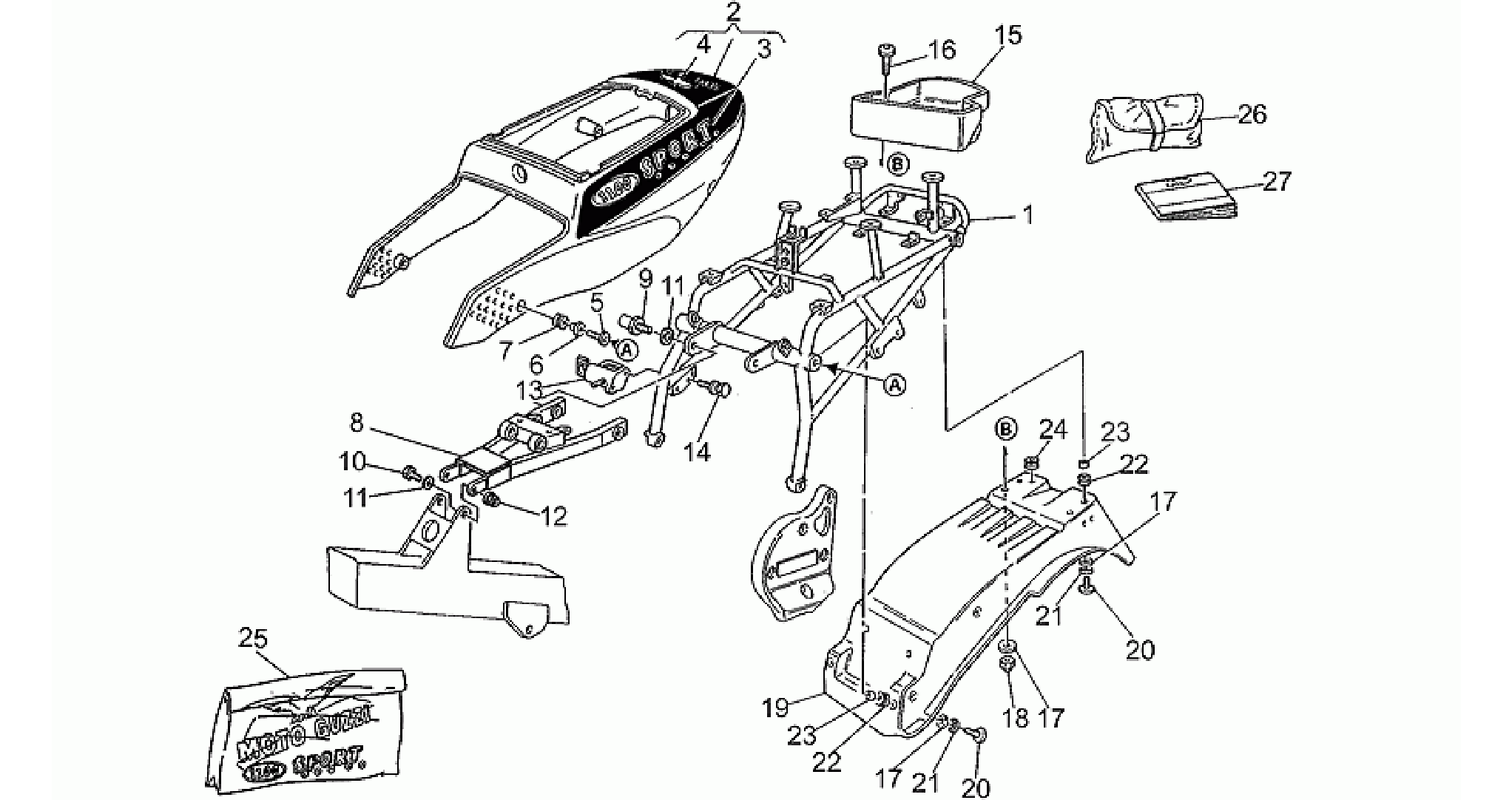Saddle support - Rear fairing