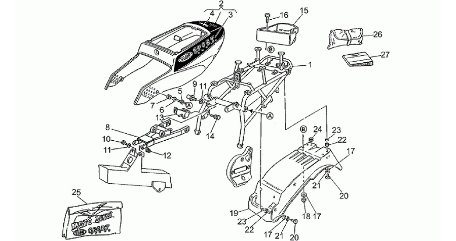 Saddle support - Rear fairing