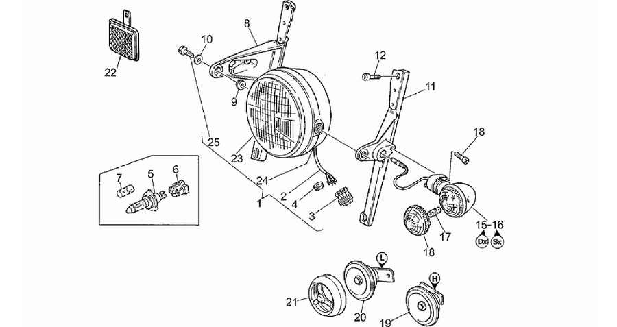 Headlight-Horn