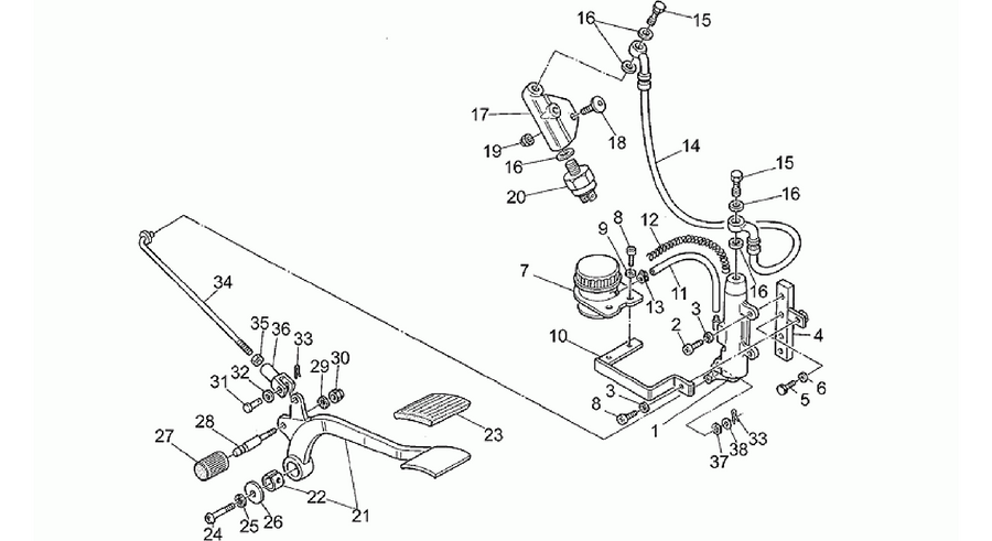 Rear master cylinder