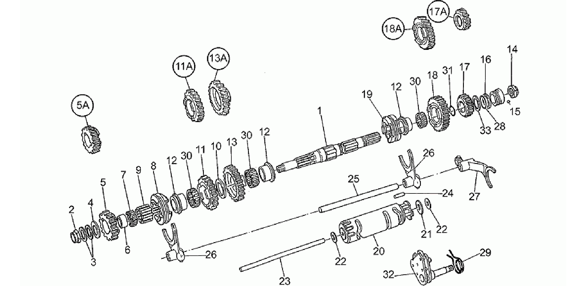 Driven shaft