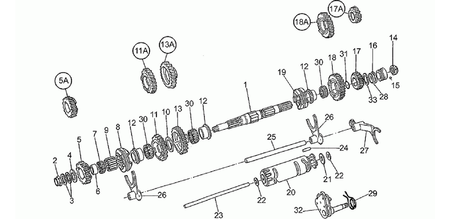 Driven shaft