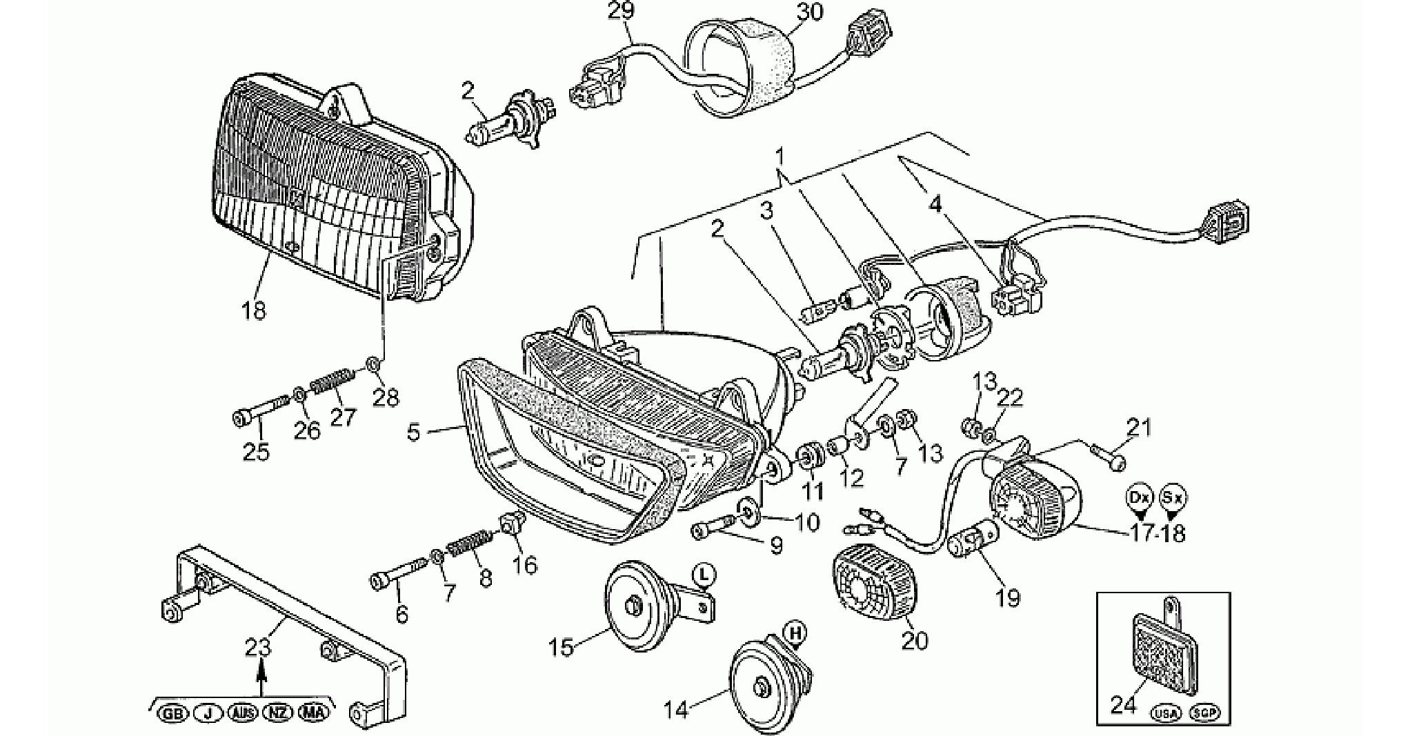 Headlight-Horn