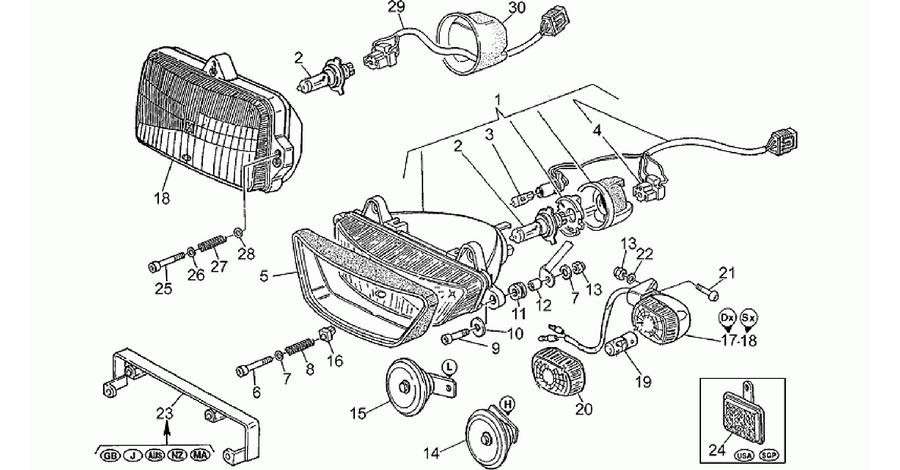 Headlight-Horn