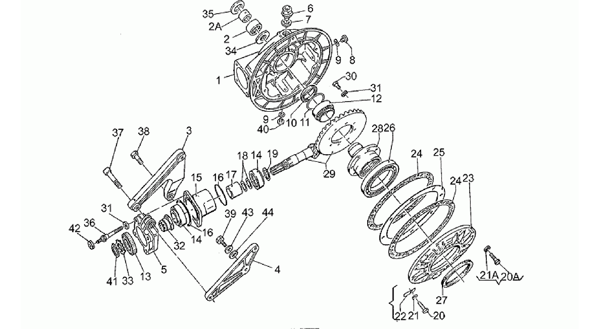 Rear bevel gear