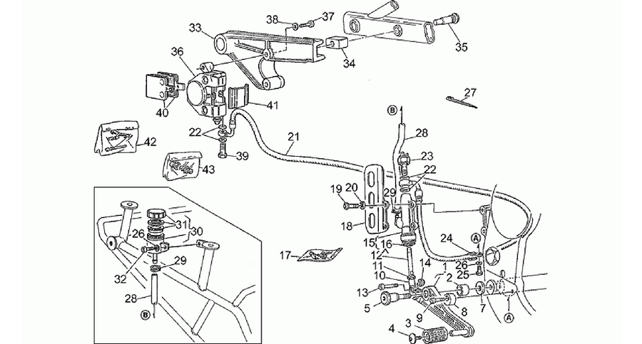 Rear brake system