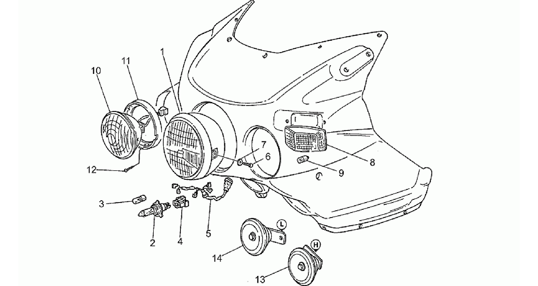 Headlight-Horn