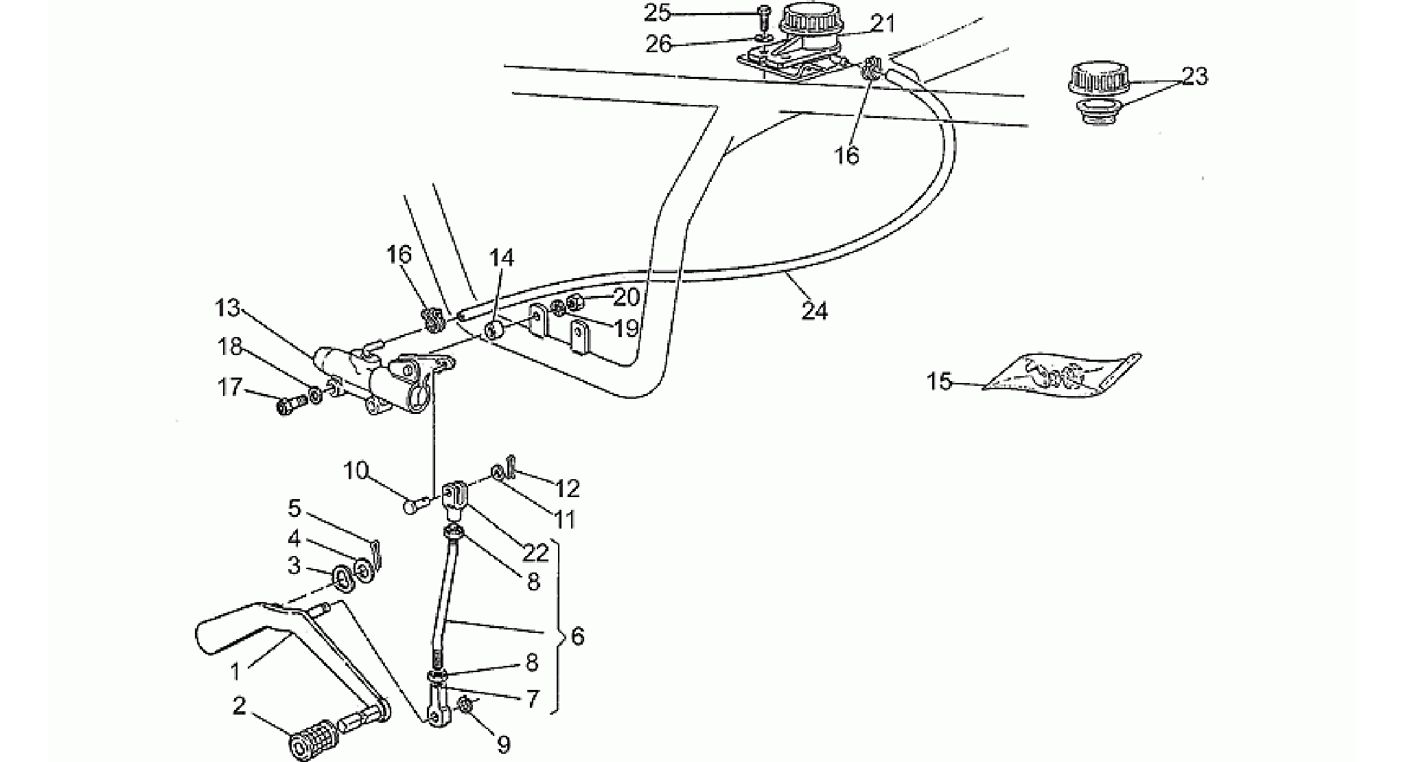 Rear master cylinder