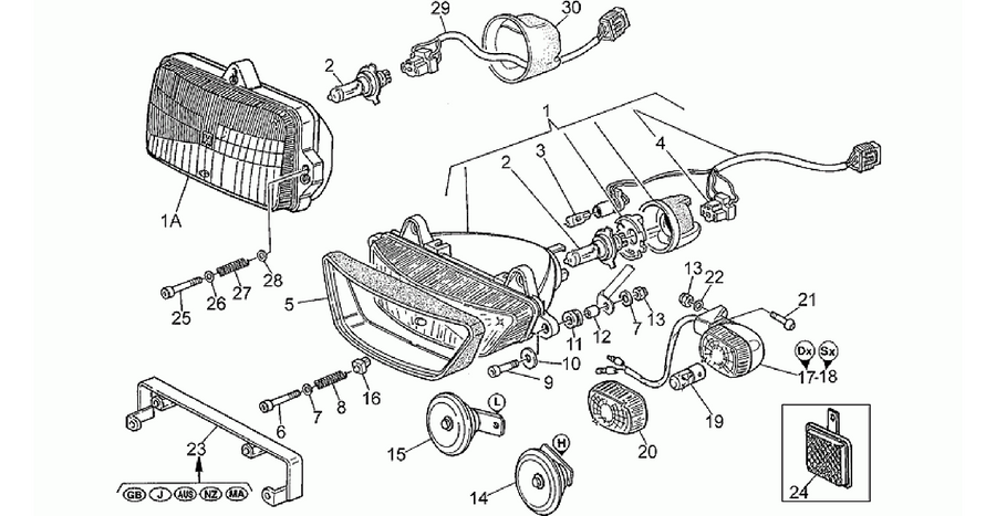 Headlight-Horn