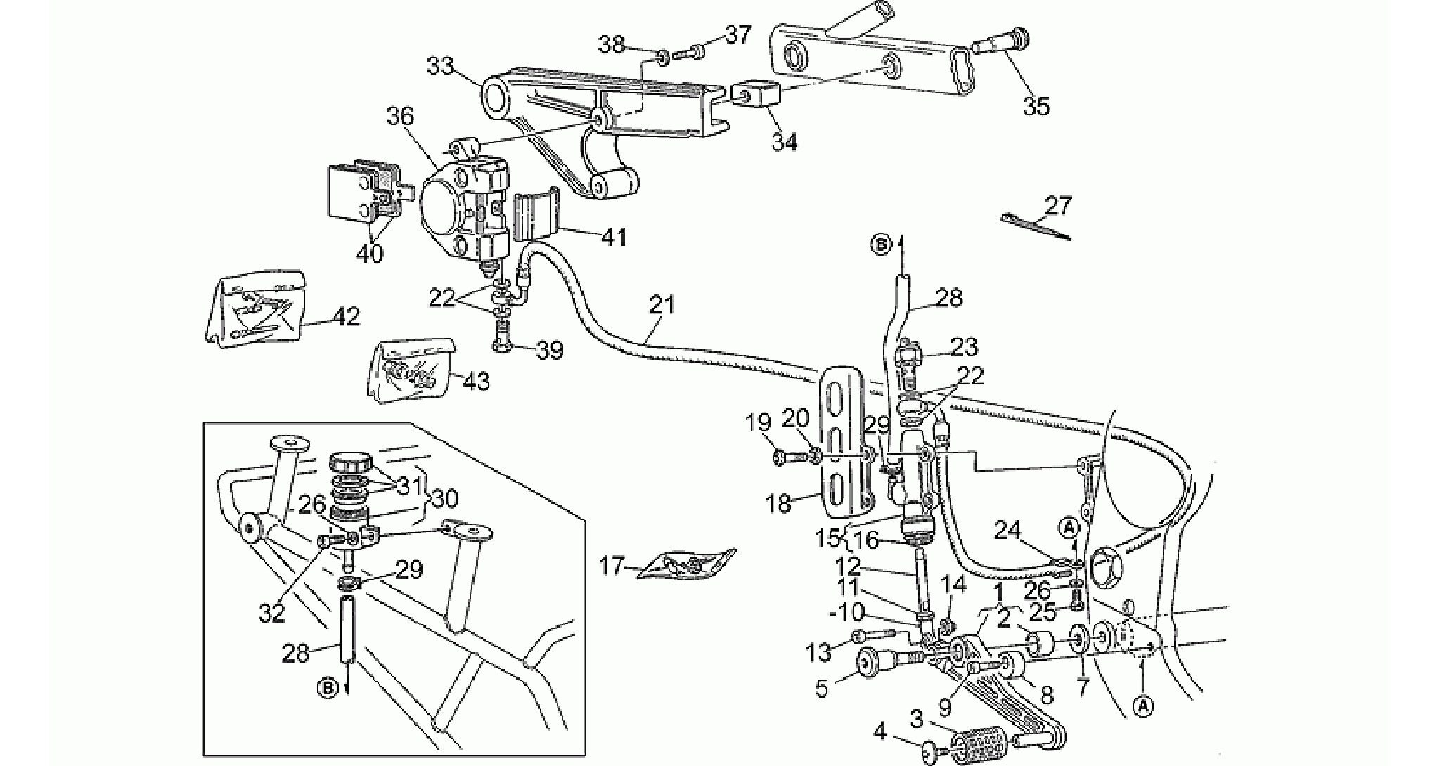 Rear brake system