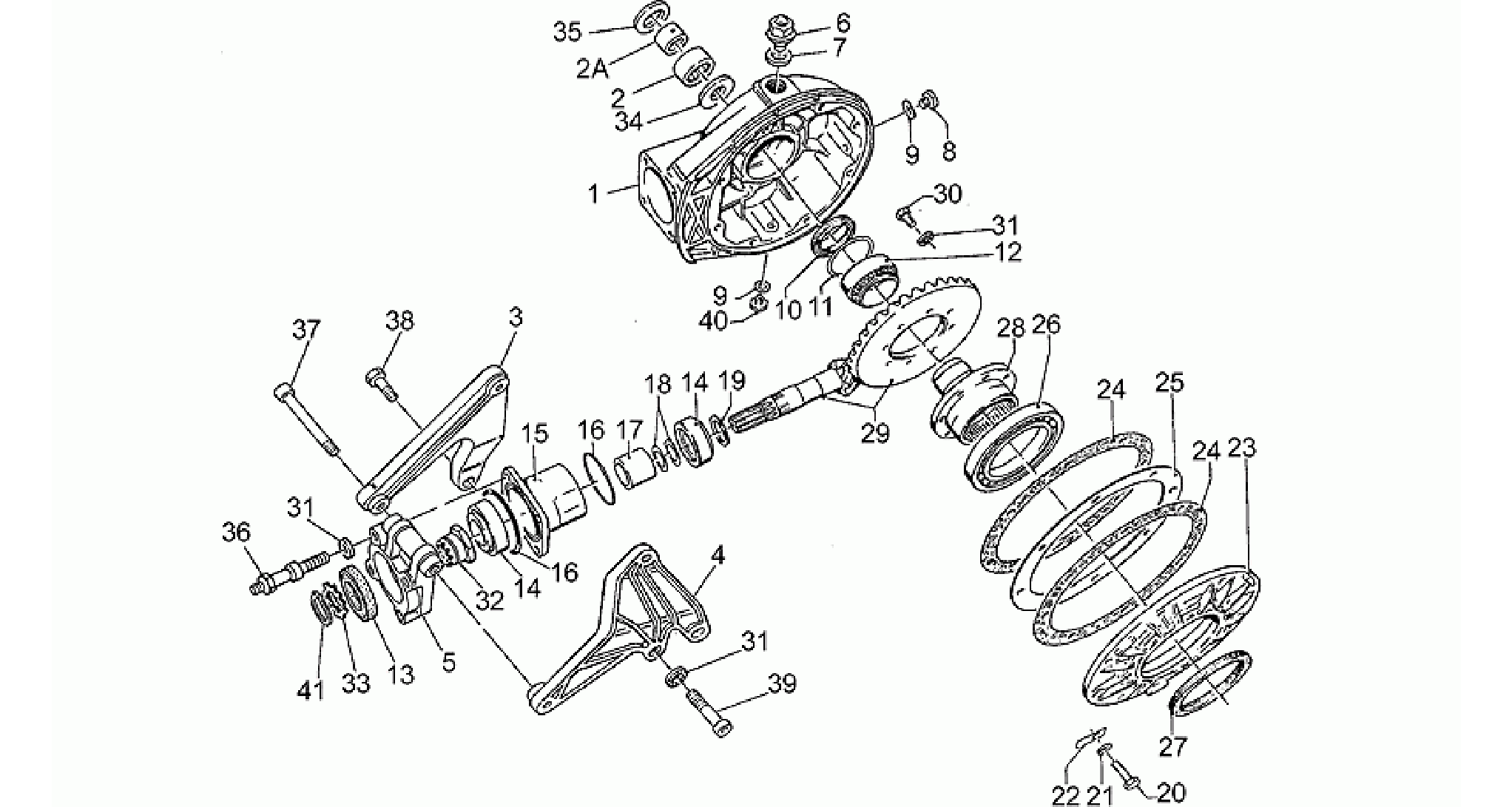 Rear bevel gear