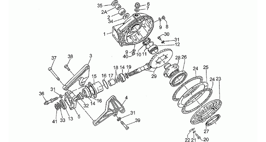 Rear bevel gear