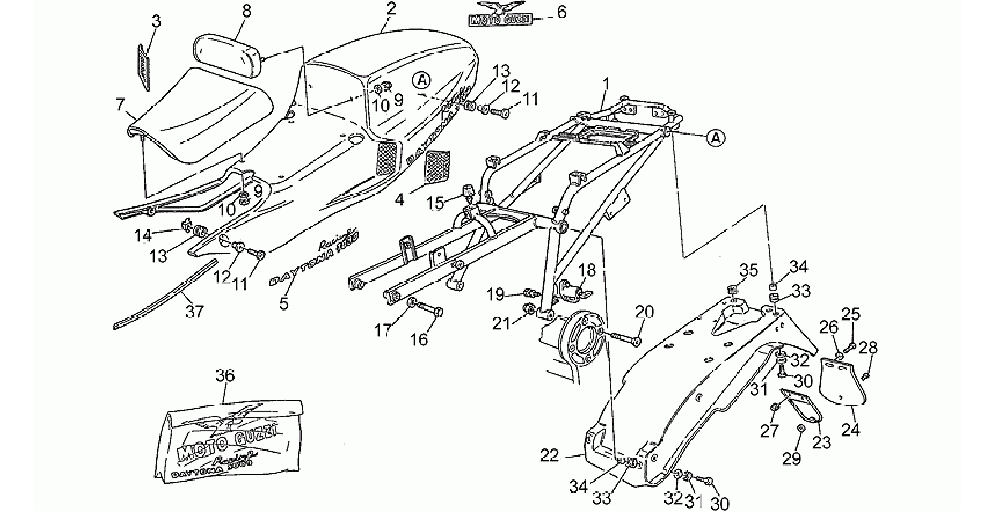 Rear frame