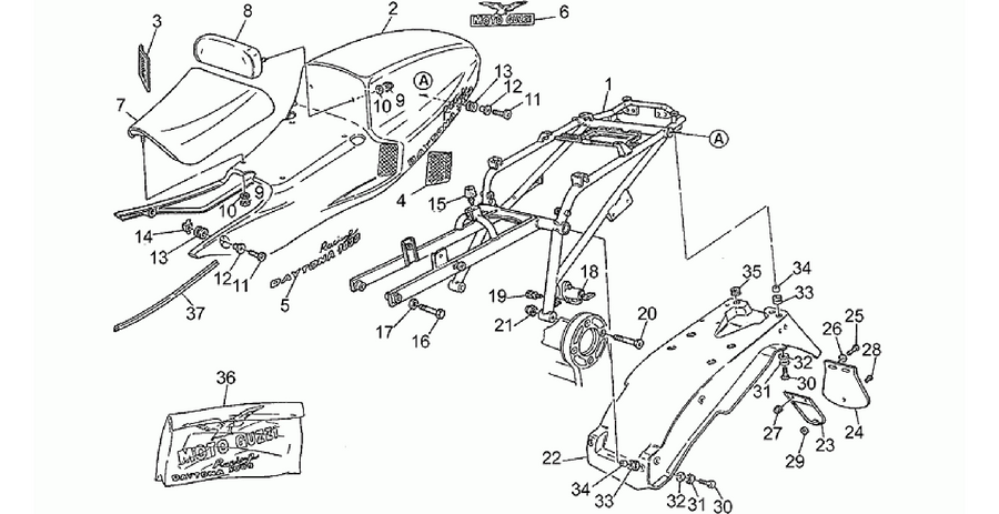Rear frame
