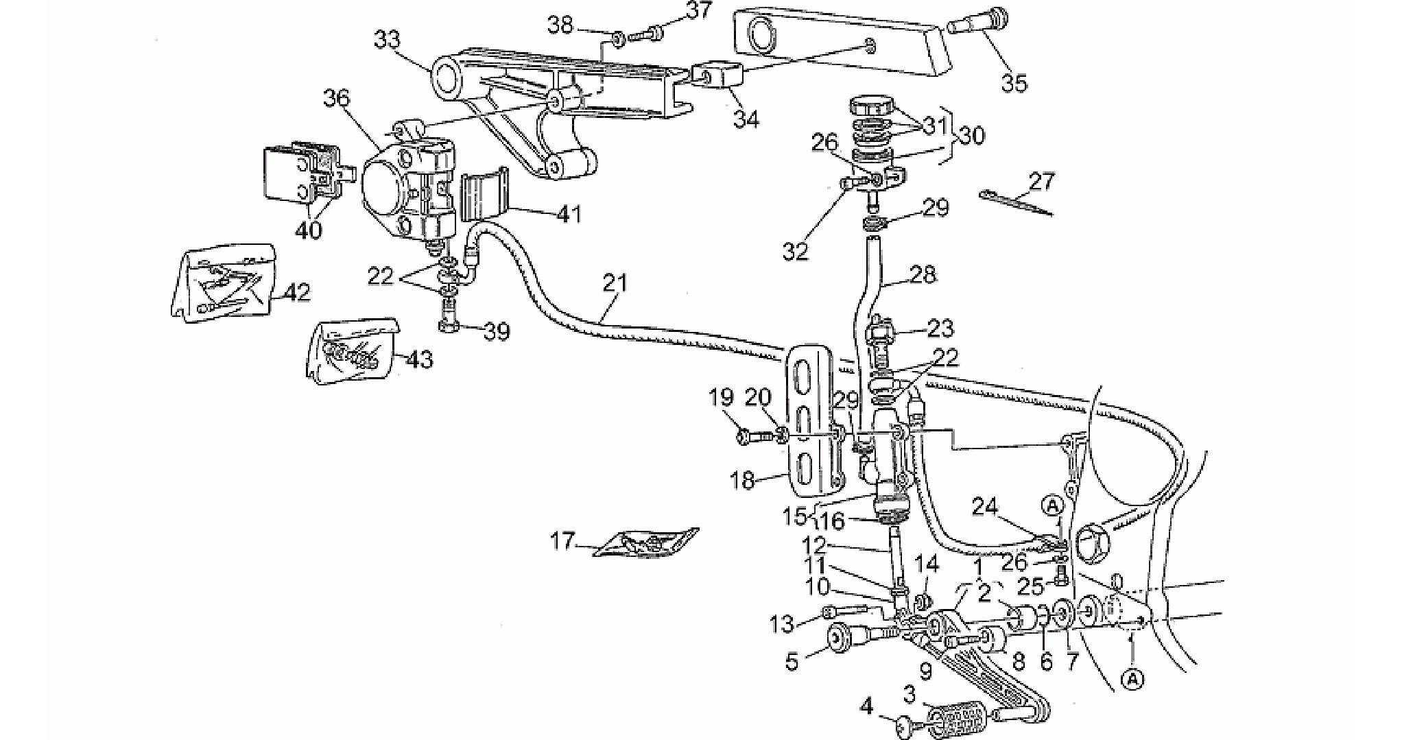 Rear master cylinder