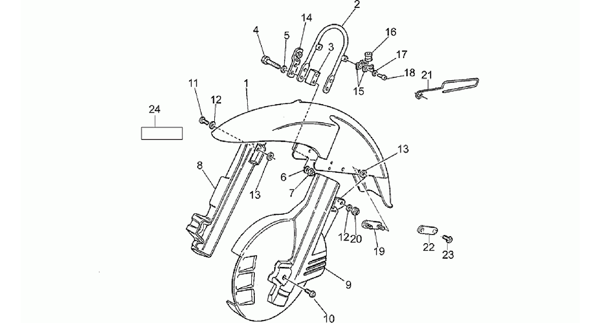 Front mudguard