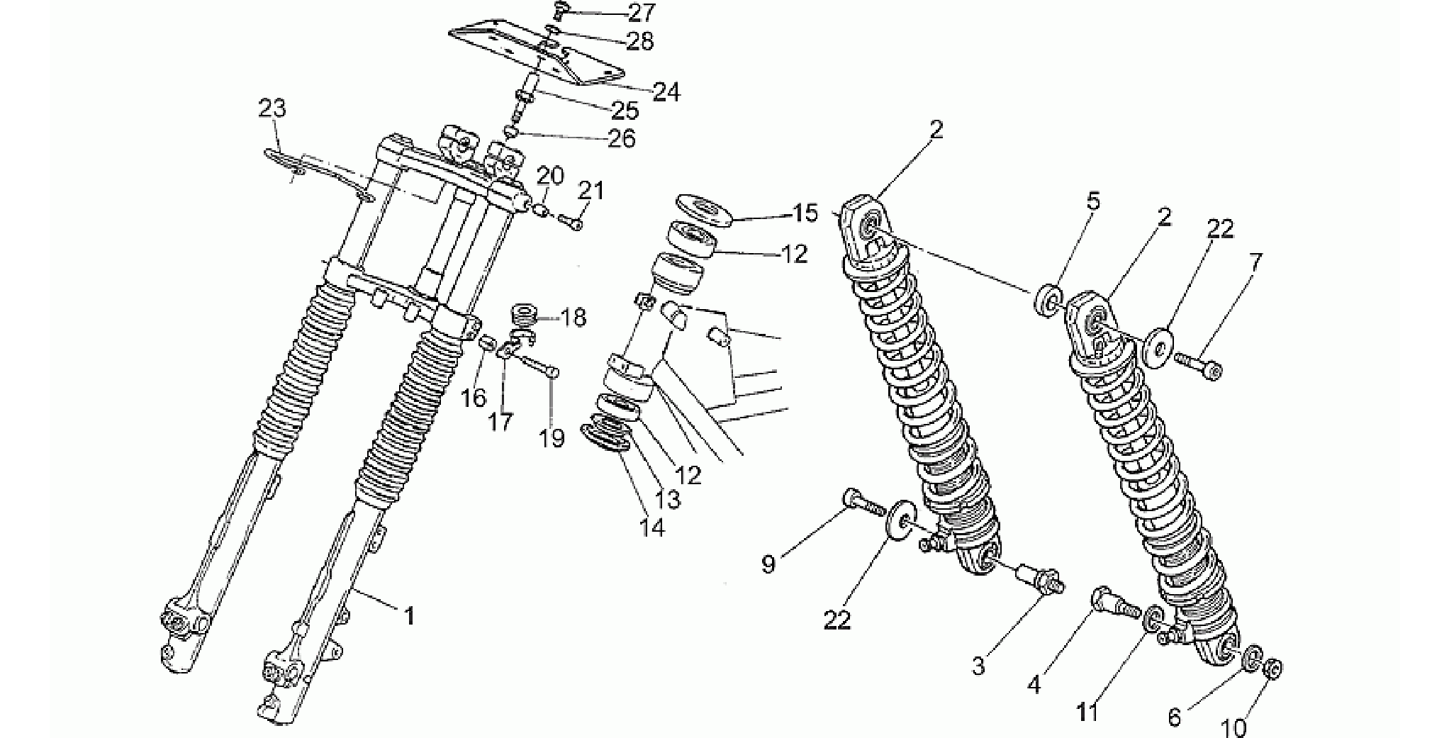 Front/rear shock absorber
