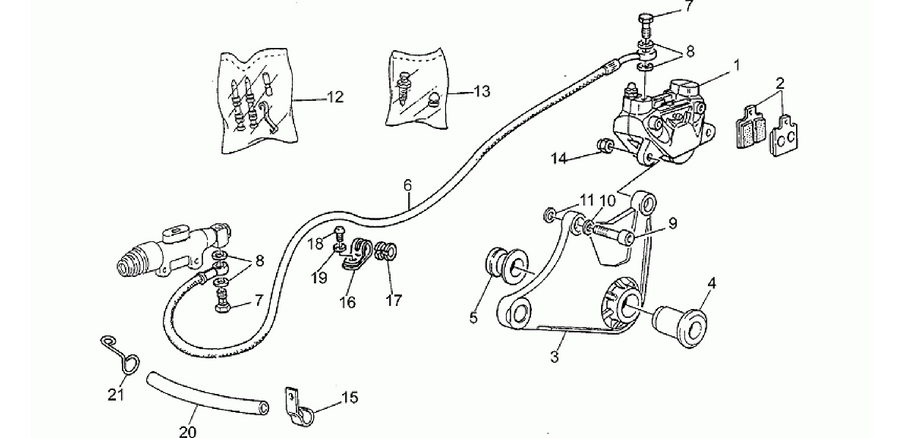 Rear brake caliper