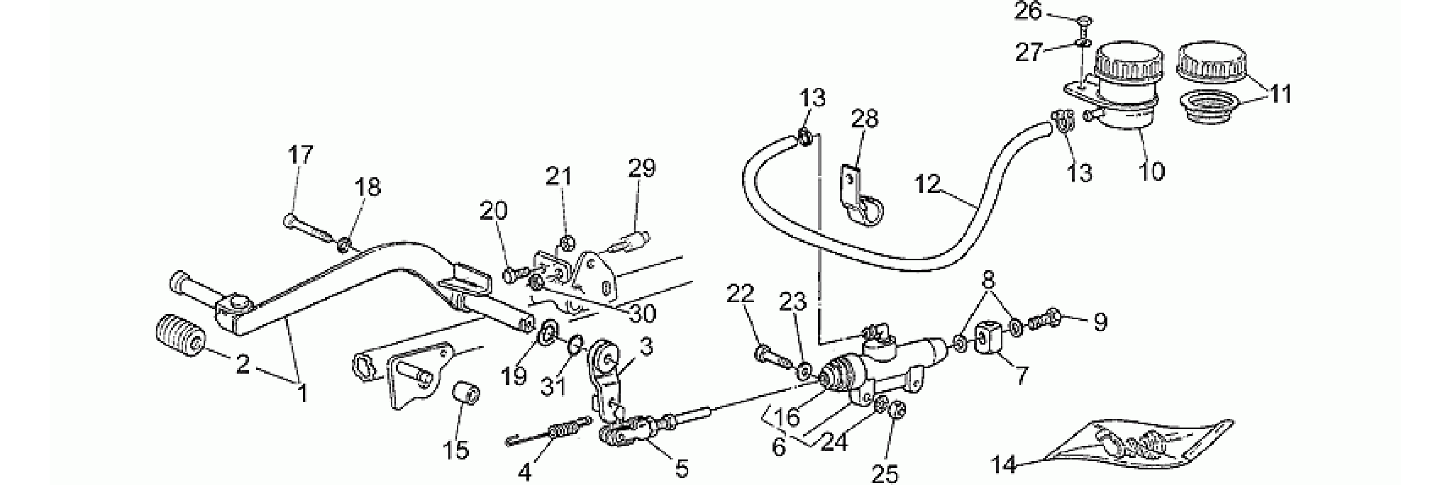 Rear master cylinder