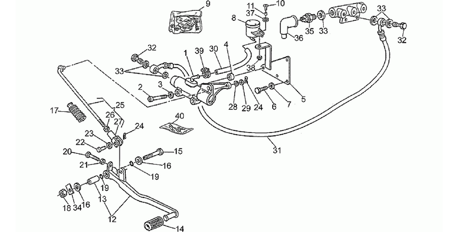Rear master cylinder