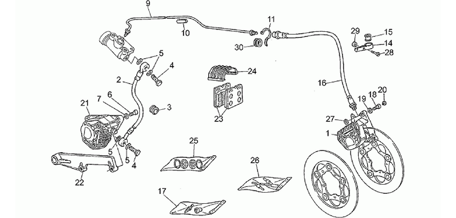 Front/rear brake system
