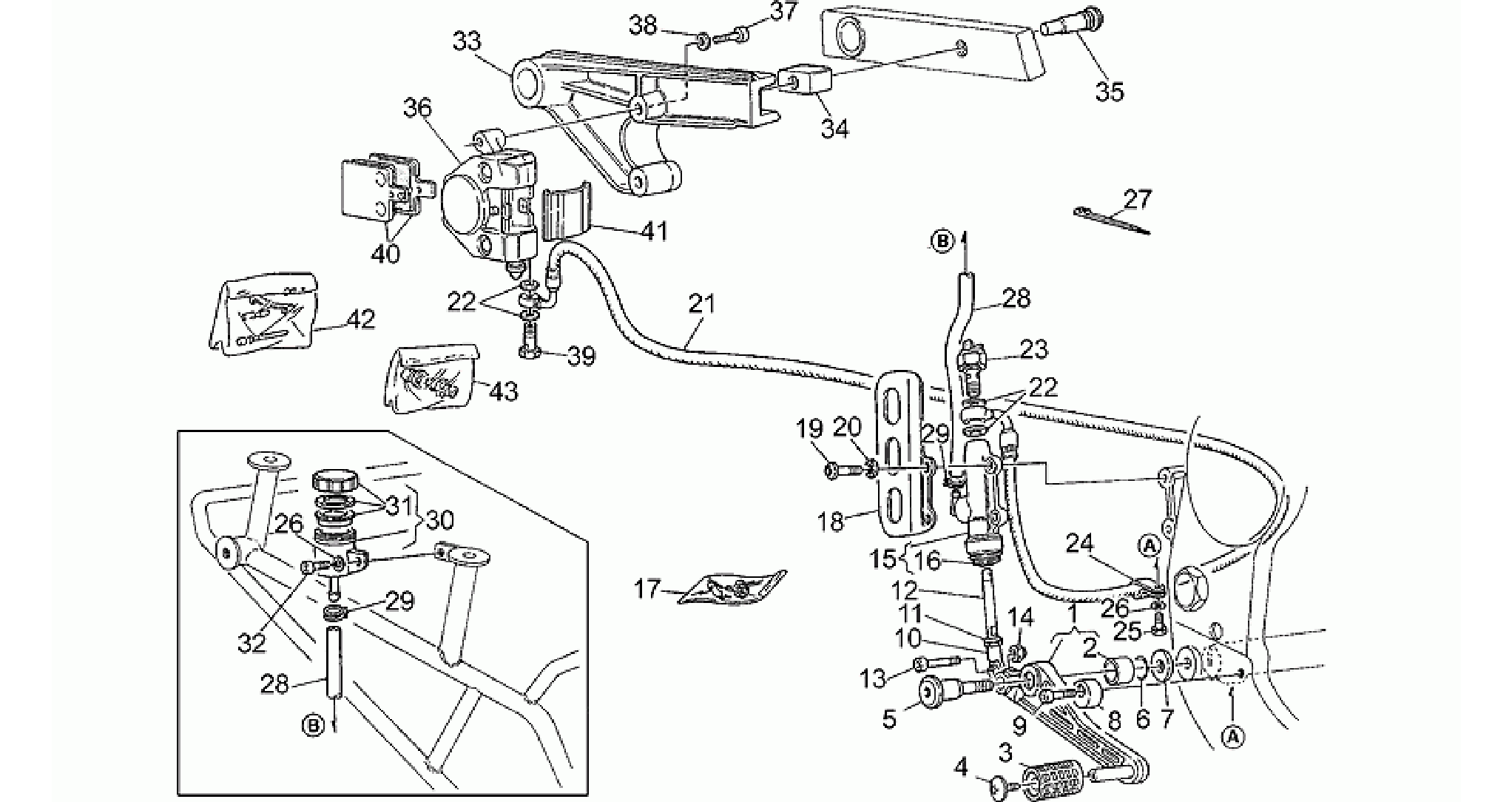 Rear master cylinder