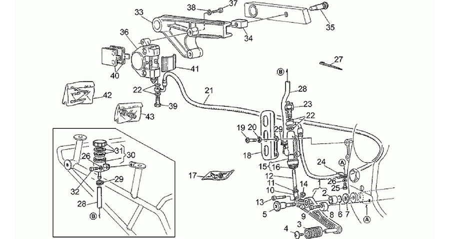 Rear master cylinder
