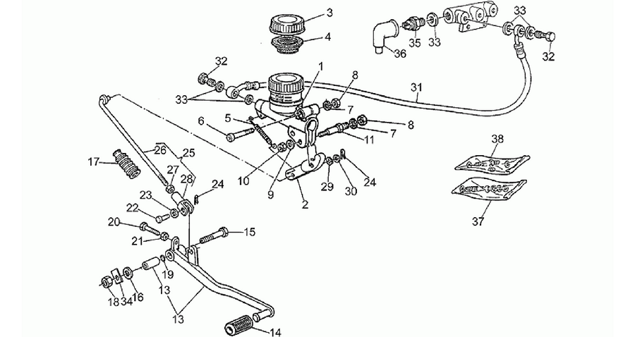 Rear master cylinder