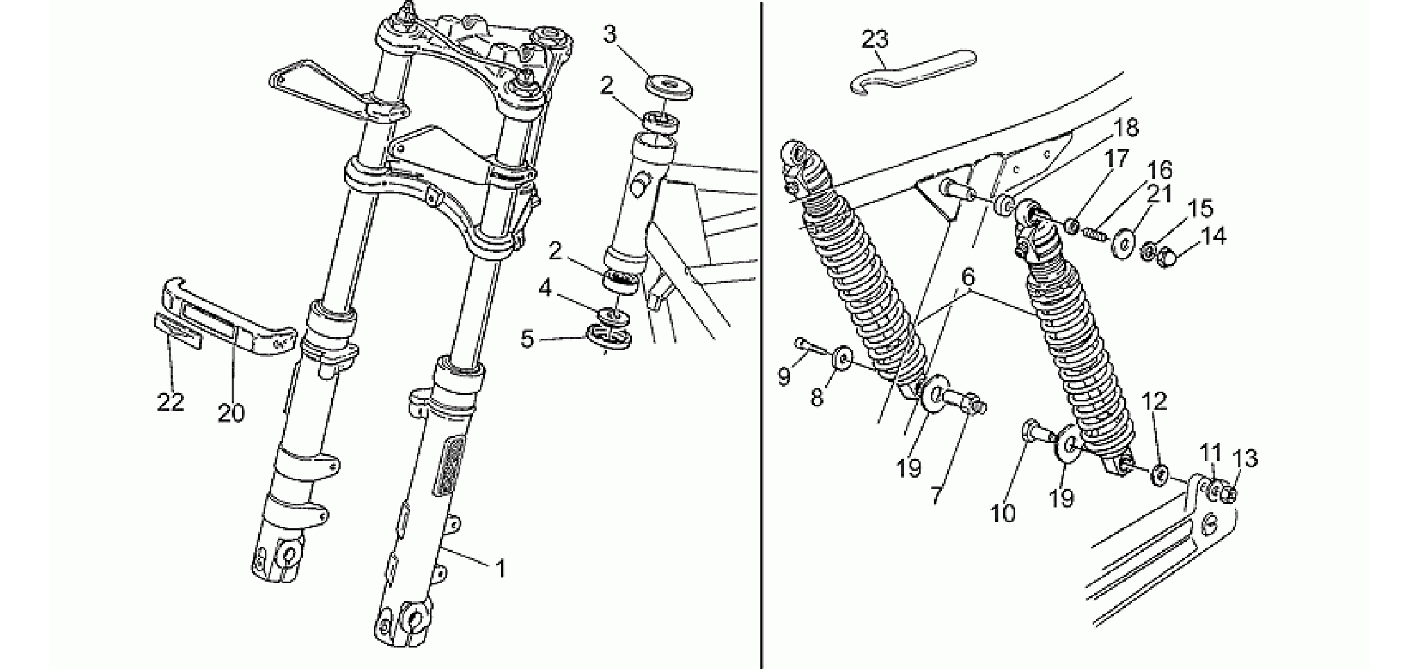 Front/rear shock absorber