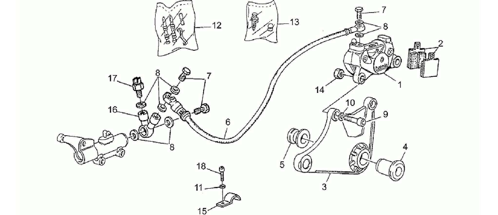 Rear brake caliper