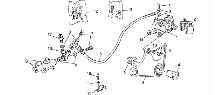 Rear brake caliper