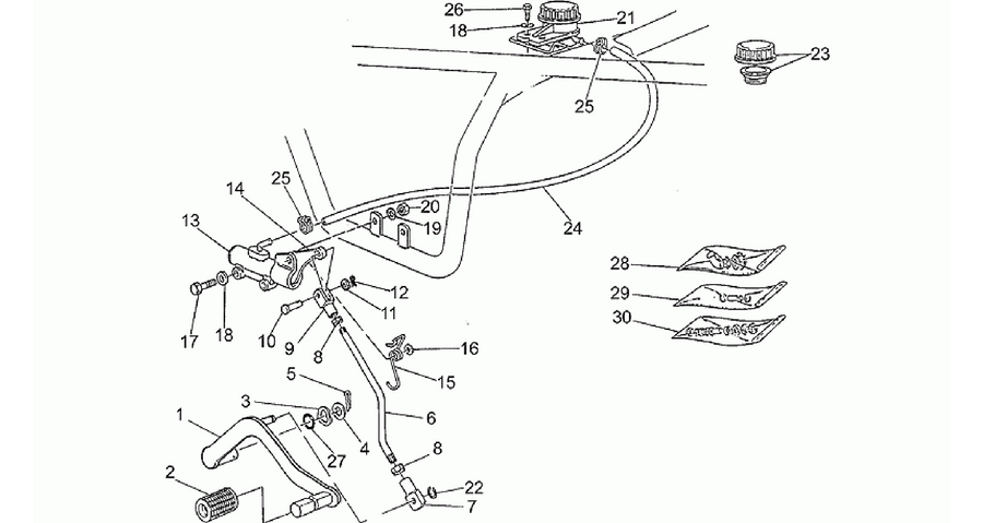 Rear brake system